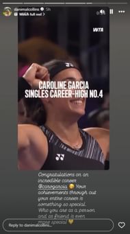 Collins' message for Garcia; Instagram - @danimalcollins